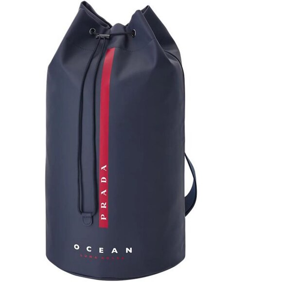 PRADA Luna Rossa Ocean Sailing Gym Backpack Navy Neoprene Waterproof Bag NEW - Picture 1 of 9